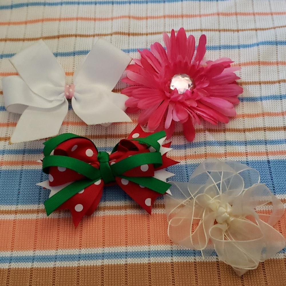 4 piece hair bows